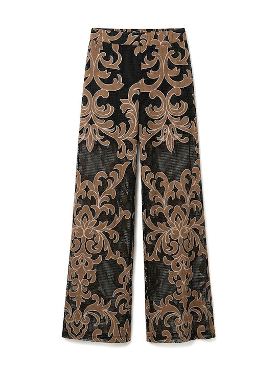 Damen Hochgebirge Baumwoll Pantaloons Braun-Schwarz