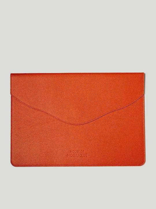 Husă Tip Envelopă Pentru Laptop Piele Naturală House Nobilique Portocalie