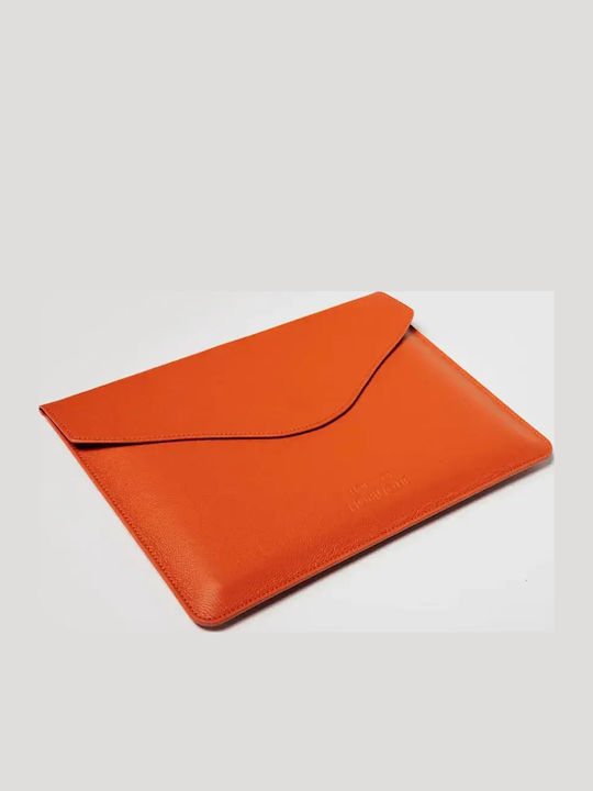 Husă Tip Envelopă Pentru Laptop Piele Naturală House Nobilique Portocalie
