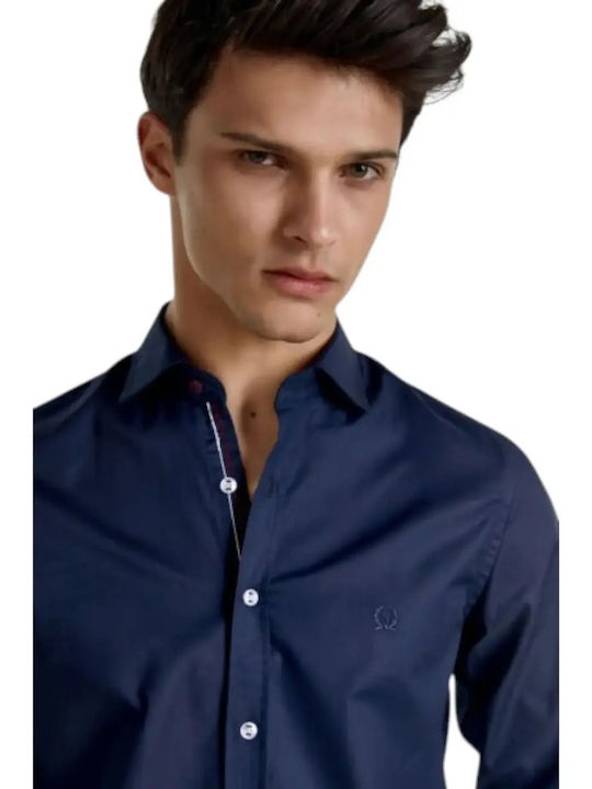 Long Sleeve Shirt In Regular Fit Dark Blue