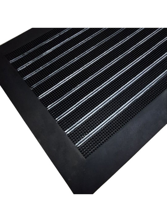 Eurofil Rubber Doormat Stripe Black 60x80cm Thickness 8mm