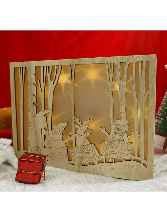 Alista Home Figurină Decorativă de Crăciun cu Lumină LED Maro