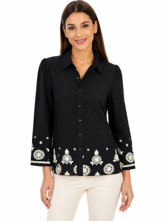 Long Sleeve Women's Black Shirt SC-C7400-26SH-Black