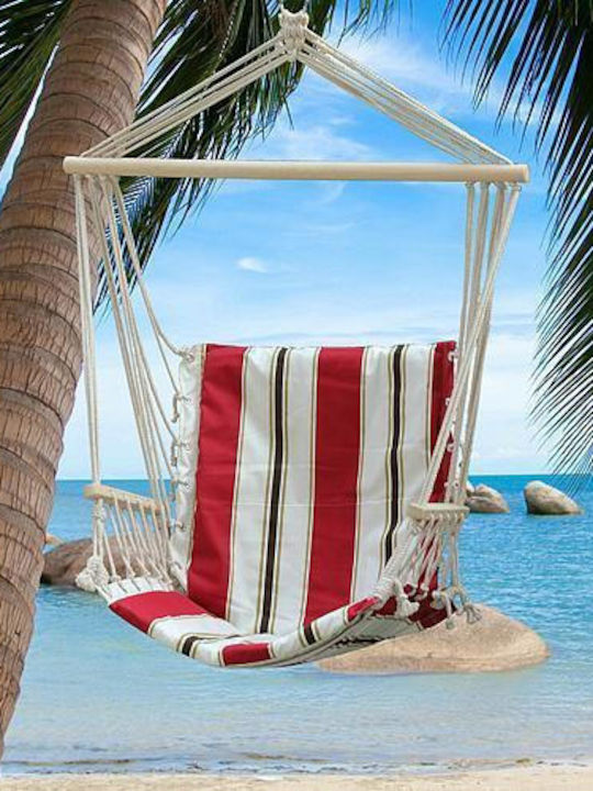 SGTT Hamac Scaun Din Material Textil Roșu 100x50cm