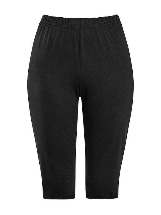Celestino Women's Capri Legging Cotton Black