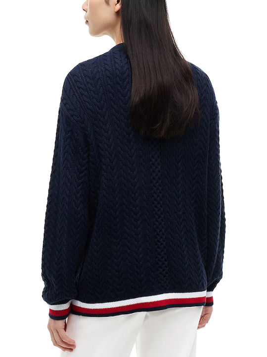 Tommy Hilfiger Μακριά Γυναικεία Πλεκτή Ζακέτα Κοκκινο- Λευκο- Μπλε Tommy Hilfiger Μακριά Γυναικεία Πλεκτή Ζακέτα Κοκκινο- Λευκο- Μπλε