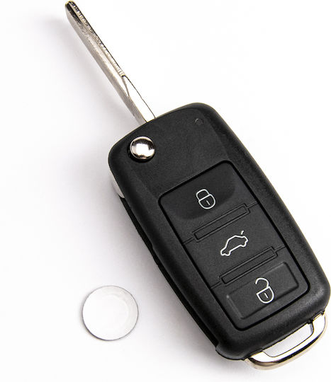 Foldable Key Shell Vw Touareg Phaeton 3 Buttons