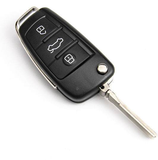 Autoschlüsselhülle Klappbar für Audi A1 A4 A6 Q3 Q7 RS6 TT mit 3 Tasten Hu66 Haa