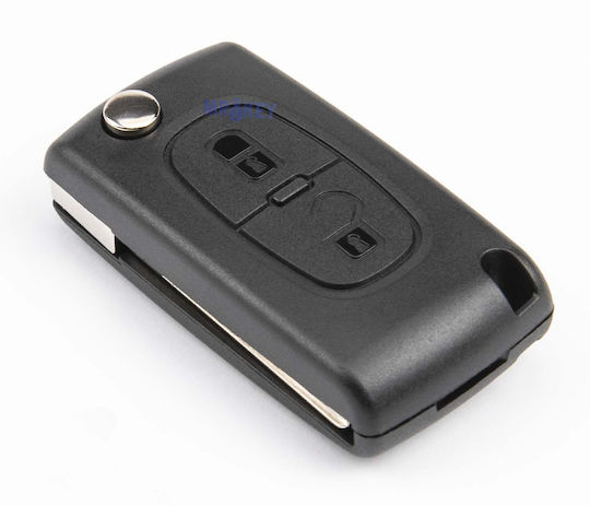 Κέλυφος Αναδιπλούμενου Κλειδιού Peugeot 207 308 508 5008 Boxer 2 Κουμπιά Hu83 Va2