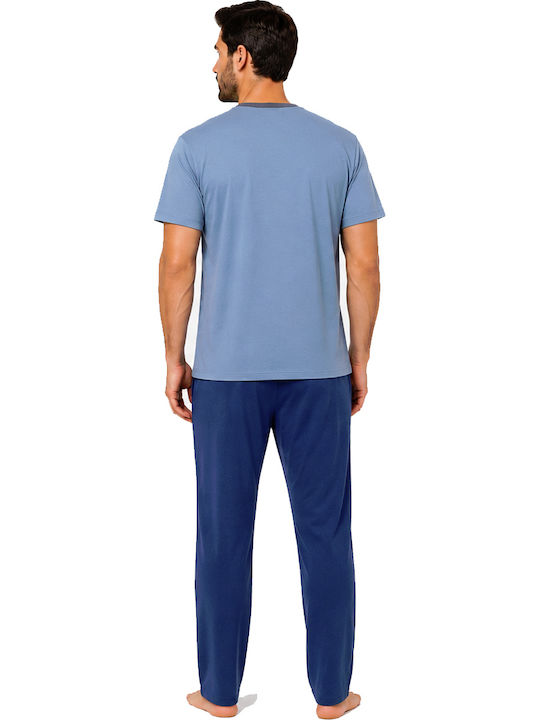 Cool Summer Men's Pyjama Light Blue