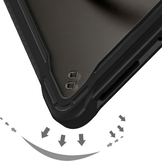 Avizar Husă Ipad Air 11 M4 2026 Antisoc Colțuri Întărite Mâner Stand Negru Transparent