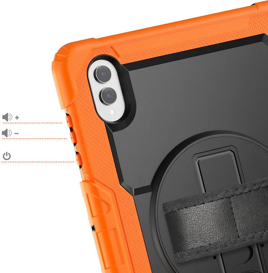 Avizar Full Body Case Galaxy Tab S11 Ultra Handle Stand Shoulder Strap Orange