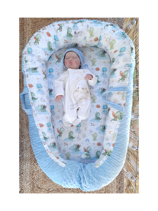 BabyValia Perna Pentru Bebelusi Tip Cuib Albastru Deschis 70x110cm BabyValia Perna Pentru Bebelusi Tip Cuib Albastru Deschis 70x110cm