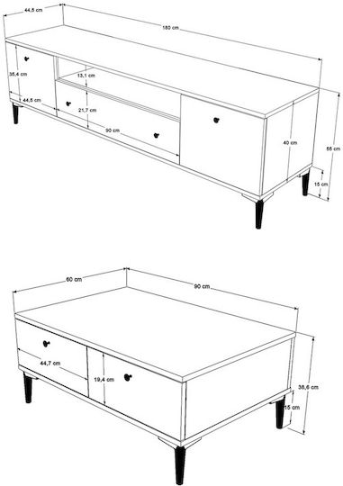 SteweHome Комплект Всекидневна 2 Бройки STE-020442-P20442