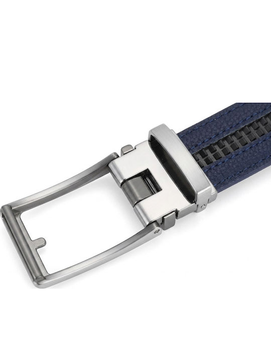 Men's Blue Leather Belt