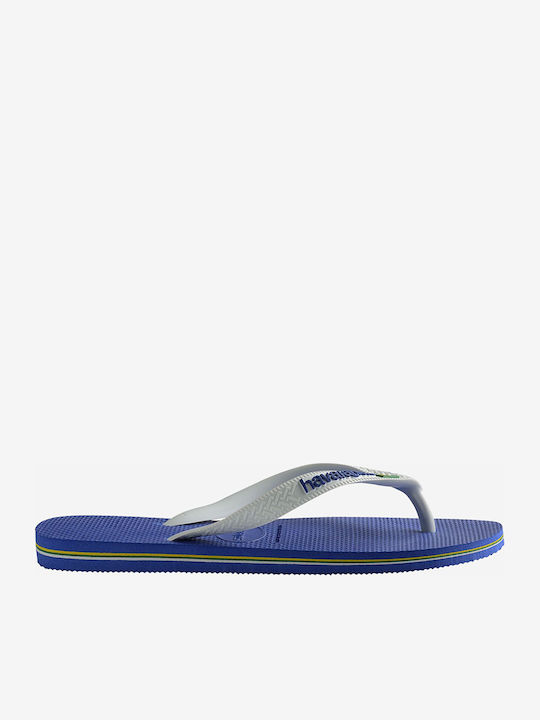 Havaianas Brasil Logo Flip Flops Μπλε