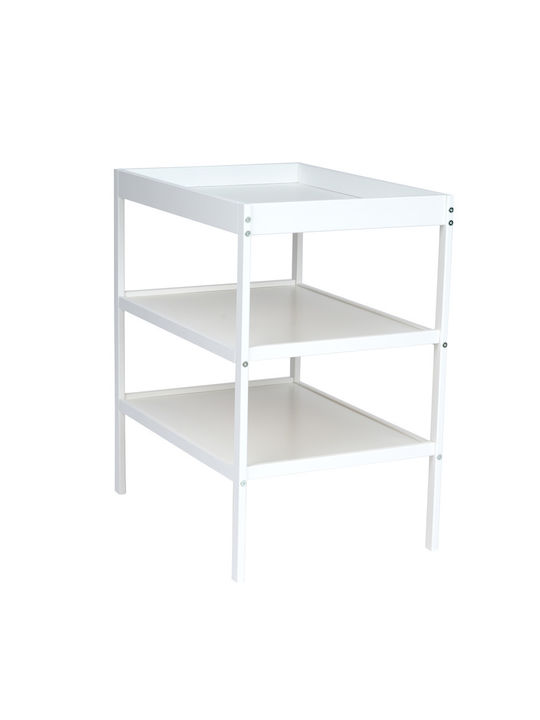 Alaieră Mobilă Pentru Bebeluşi Albă 70x50x86cm Alaieră Mobilă Pentru Bebeluşi Albă 70x50x86cm