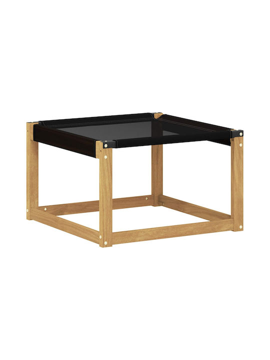 Scaun De Grădină Din Lemn Cub Pentru Exterior Cu Pernă Albă 59x59x37cm