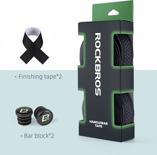 Rockbros Bdtk-bkw Bicycle Handlebar Tape Black White