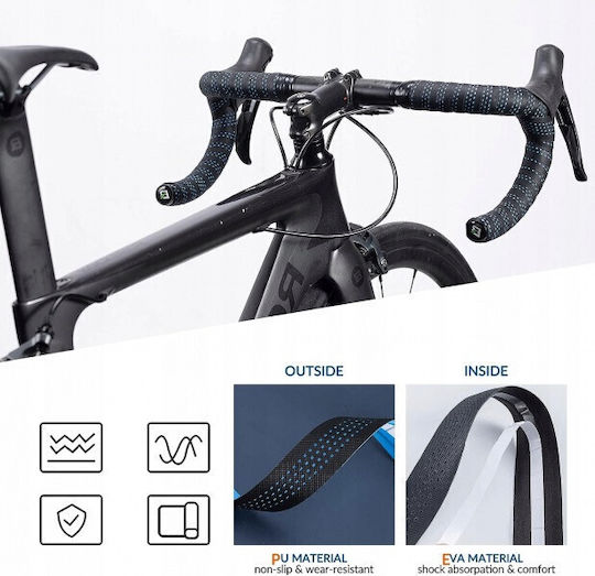 Rockbros Bdtk-bkrd Schwarzes Rotes Fahrradlenkerband