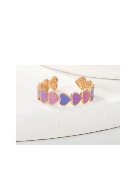 Gold Plated Kids Ring with Heart Design Opening RKID04 Gold Plated Kids Ring with Heart Design Opening RKID04