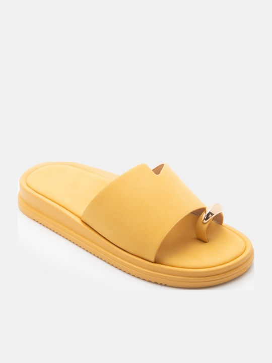Women's Flat Sandals Flatforms Yellow