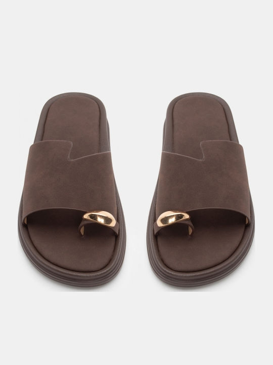 Women's Flat Sandals Flatforms Brown