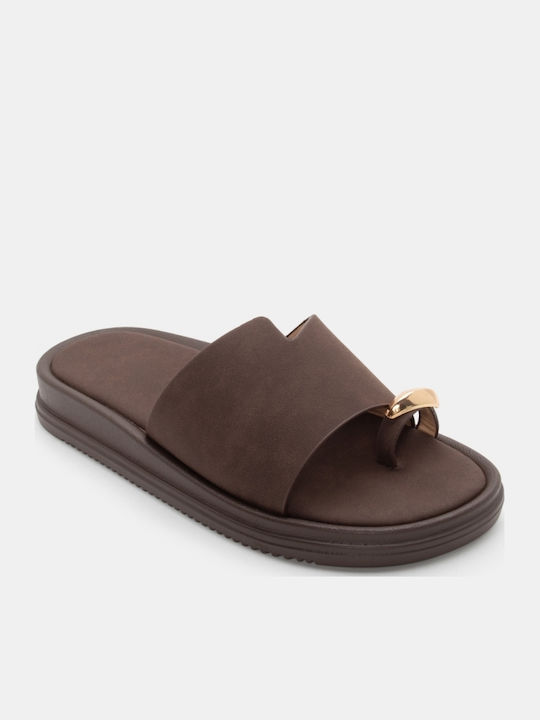 Women's Flat Sandals Flatforms Brown