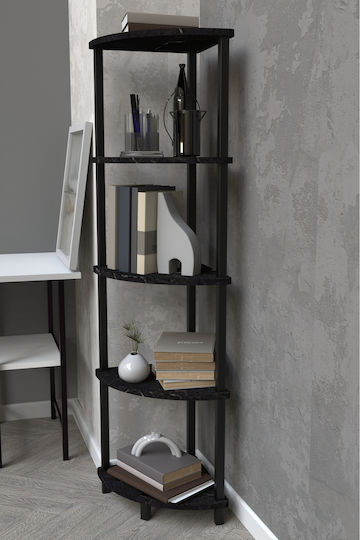 Γωνιακή Βιβλιοθήκη Μαύρη 35x35x145εκ. Γωνιακή Βιβλιοθήκη Μαύρη 35x35x145εκ.