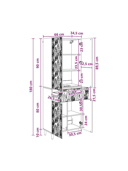 Bücherregale Verarbeitung Holz (2Stücke) 66x34.5x90cm