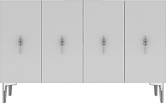 Буфет Дървен Бял 120x32x75cm