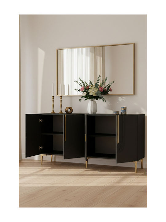 Sideboard Holz Grau 150x32x75cm