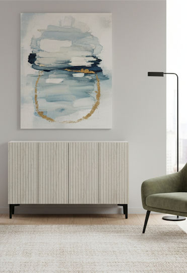 SteweHome Sideboard Holz 120x32x75cm Mehrfarbig