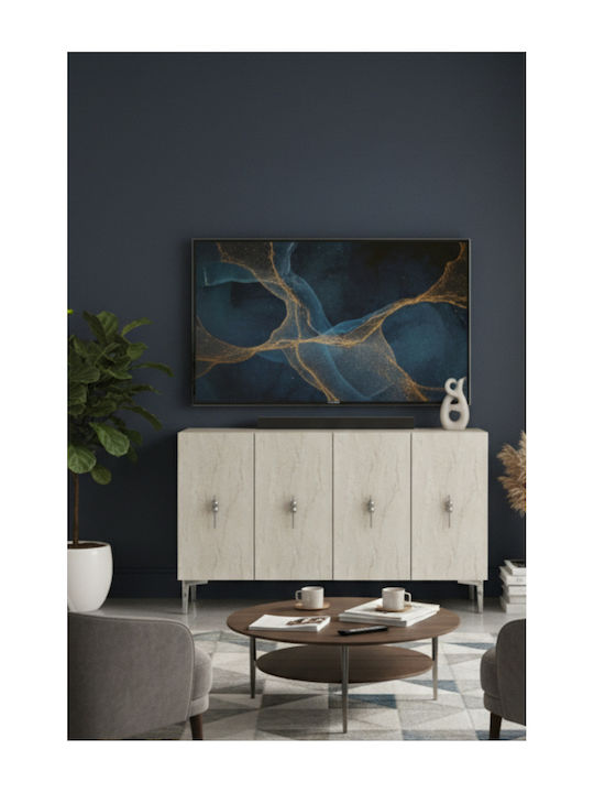 SteweHome Sideboard Holz 120x32x75cm Braun