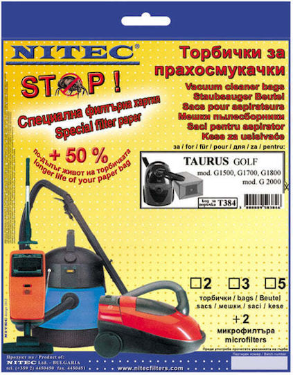 Nitec Filtre Pentru Aspirator Compatibile cu Taurus 5 Bucăți