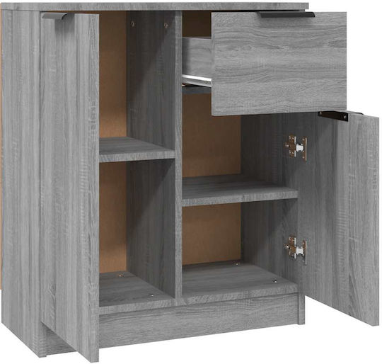 Bufet Din Lemn cu Sertare Gri 60x30x70cm