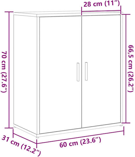 Буфет Дървен Артизан Дъб 60x31x70см