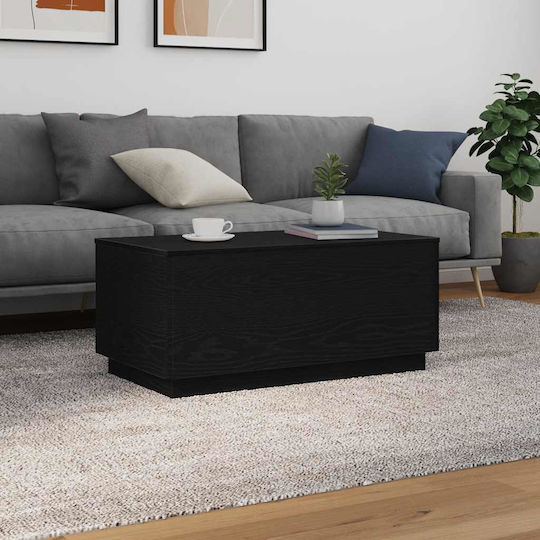 Masă Centrală Rectangulară din Lemn Stejar Negru 90x50x40 cm