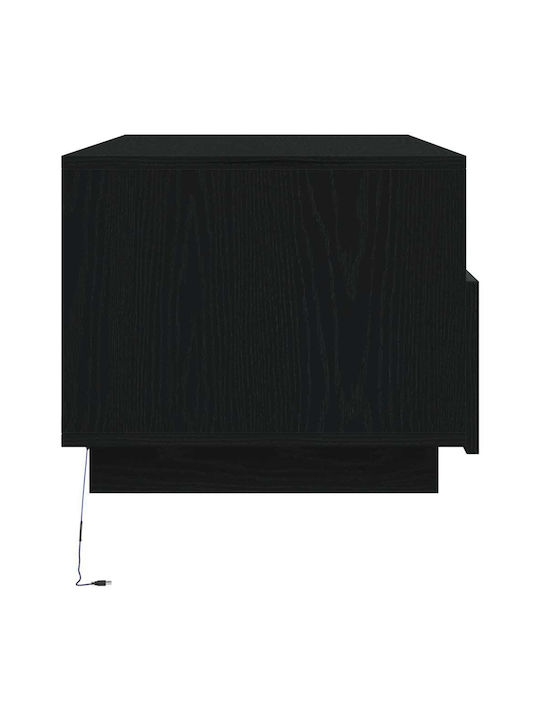 vidaXL Kaffeetisch Zentral Rechteckig Holz Schwarz M90xP49xH40cm