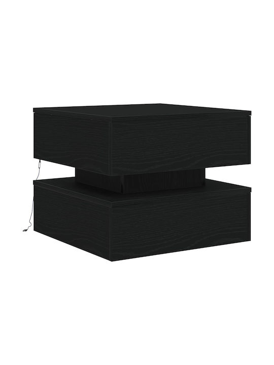 Rectangular Side Table Wooden Black Oak 50x50x40 cm