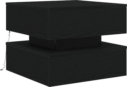 Ορθογώνιο Βοηθητικό Τραπεζάκι Ξύλινο Black Oak Μ50xΠ50xΥ40εκ.