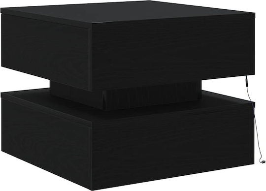 Ορθογώνιο Βοηθητικό Τραπεζάκι Ξύλινο Black Oak Μ50xΠ50xΥ40εκ.