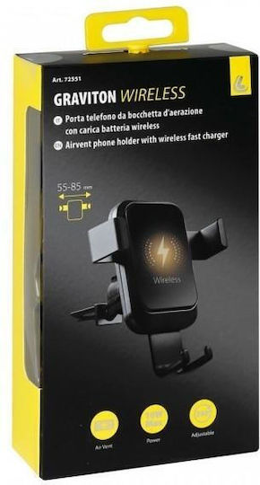 Lampa Car Mobile Mount with Adjustable Hooks and Wireless Charging 10W Black