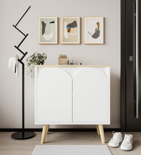 Буфет Дървен Бял 75x30x80см