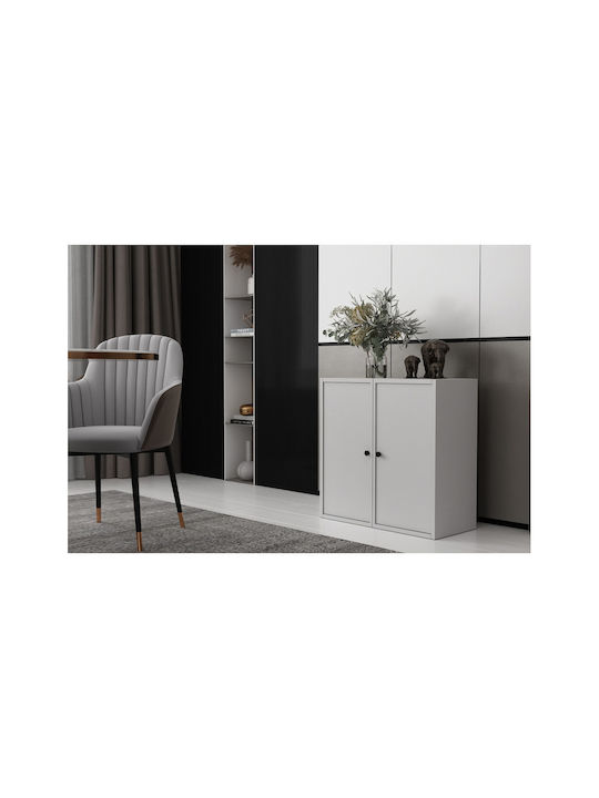 Bufet din Metal Alb 65.4x30x65.4cm