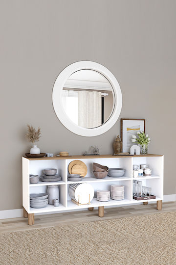 SteweHome Holz Sideboard Mehrfarbig 180x40x75cm