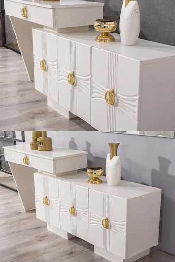 Μπουφές Ξύλινος με Συρτάρια Πολύχρωμο 180x41x78cm