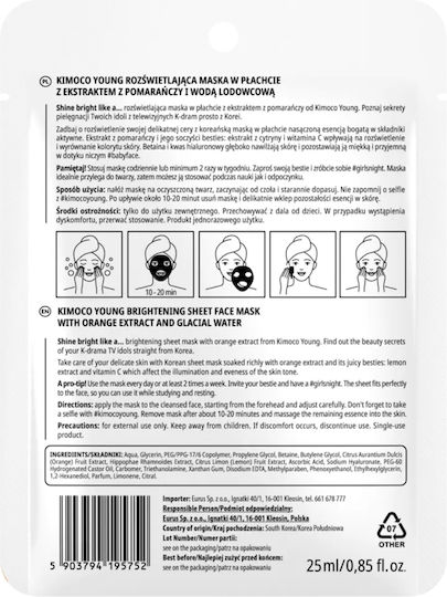 Kimoco Young Face Brightening Mask 25ml