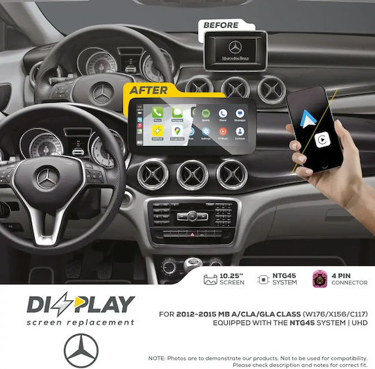 ZZ2 Ηχοσύστημα Αυτοκινήτου για Mercedes-Benz GLA 2012-2015 (Bluetooth/USB/WiFi/GPS/Apple-Carplay/Android-Auto)