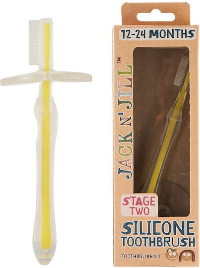 Jack n' Jill Stage 2 Βρεφική Οδοντόβουρτσα για 1+ Χρονών Yellow